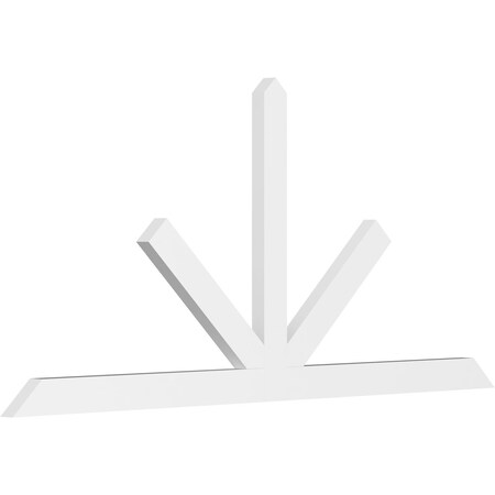 Ekena Millwork Saratoga Architectural Grade PVC Gable Bracket, 84"W x 38 1/2"H x 2"D x 4"F, 11/12 Pitch GBP084X39X0204SAR00